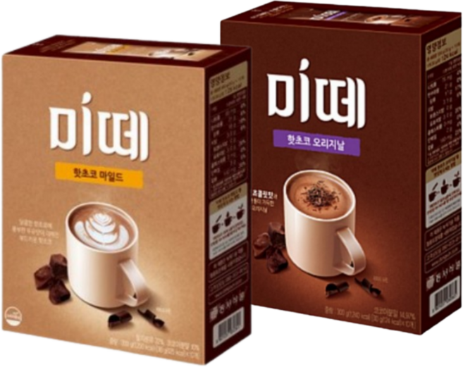미떼 핫초코 오리지날 300g 1개 마일드 300g 1개 (총2개), 3세트, 20개입, 600g