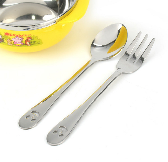 스마일 스푼포크 유아용수저 아기스푼 어린이수저세트 유치원숟가락 커트러리, 스마일 스푼, 1개