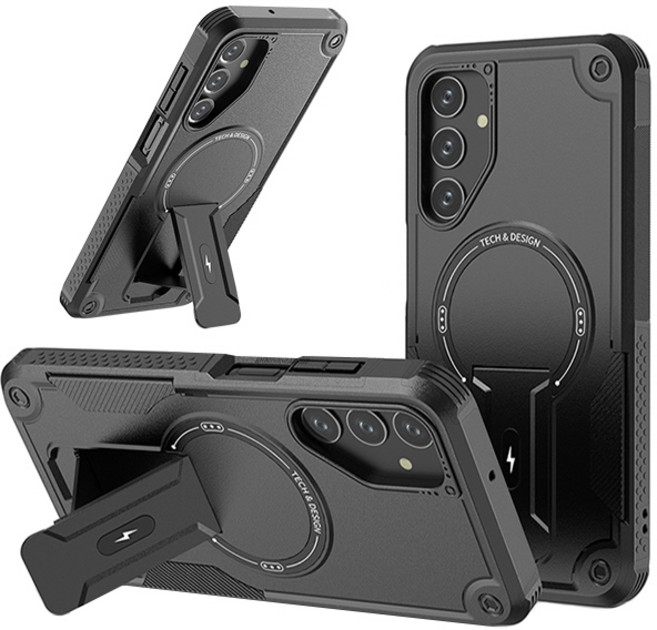 갤럭시A35 5G A356 아머 맥세이프 범퍼 킥스탠드 하드 핸드폰 케이스