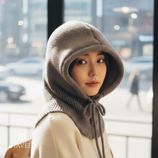 헤브잇 니트 바라클라바 후드 넥워머 남여공용