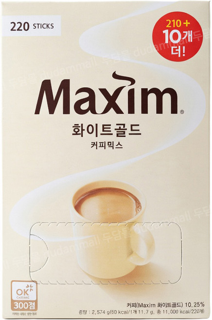 맥심 화이트골드 커피믹스, 11.7g, 220개입, 1개