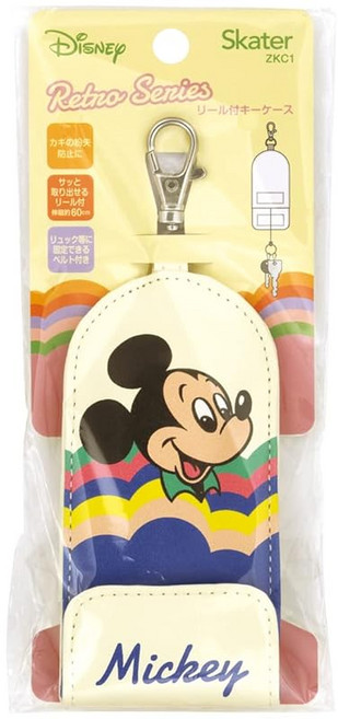 스케이터(Skater) 릴 부착 열쇠케이스 열쇠고리 열쇠 수납 케이스 레트로 미키마우스 ZKC1-A