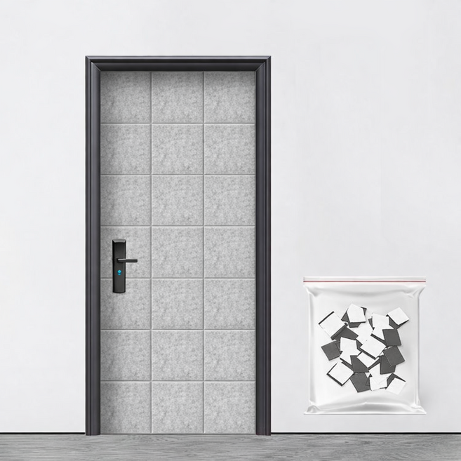 베라스코 자석형 현관문 방음재 방음판 2in1 접착식 30 x 30cm, 그레이, 24개