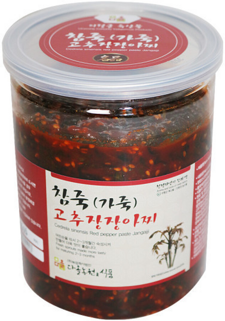 가죽(참죽) 고추장장아찌 경남의령 무농약인증, 1개, 800g