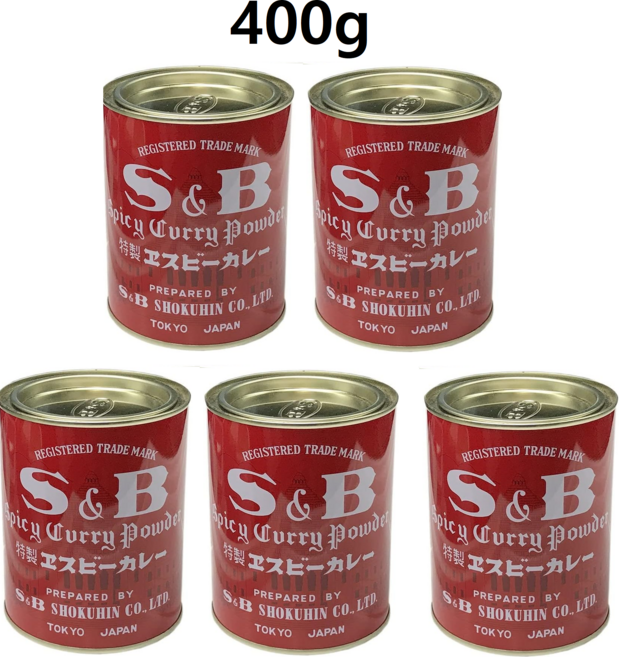 SB 에스비 스파이시 카레 파우더 카레가루 분말, 5개, 400g