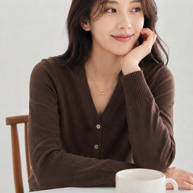 10위 - 알짬st. 부드러운 모달 여성 가디건 스판 브이넥 니트 가디건