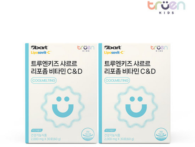 트루엔키즈 샤르르 리포좀 비타민 C&D, 60개, 2g