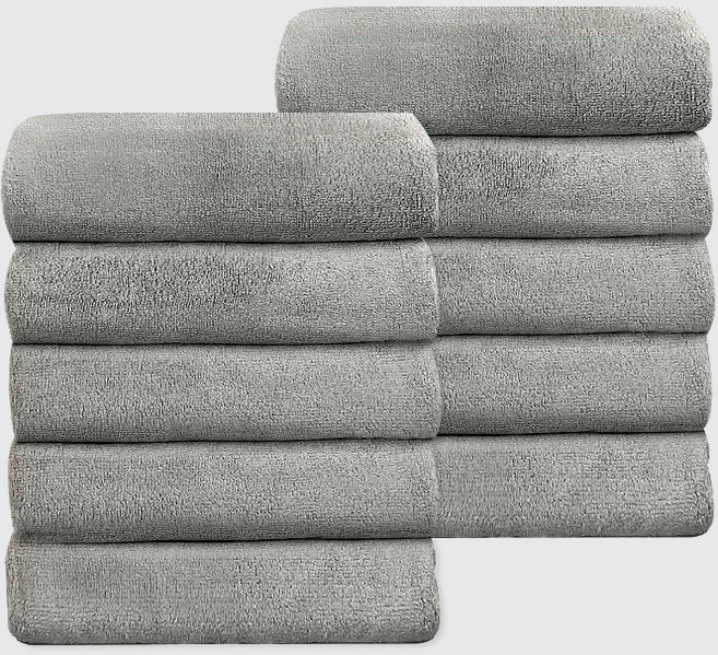 연화삼월 수건 독일 5성급 수건 10장 호텔 수건 40수 세면 타올 먼지없는 수건 수건 5개 OEKO-TEX 알러지/진드기방지 항균인증, 10개, 연회색