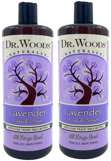 [Dr. Woods] 캐스틸 솝 위드 페어 트레이드 시어 버터 라벤더 946 ml 2 SET, 946ml, 1개 - 쿠팡