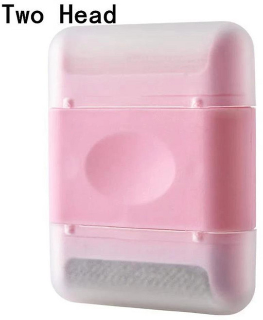 미니 린트 리무버 헤어 볼 트리머 퍼즈 펠렛 휴대용 스웨터 의류 면도기 세탁 청소 도구, Two pink, 08 pink-two head, 1개