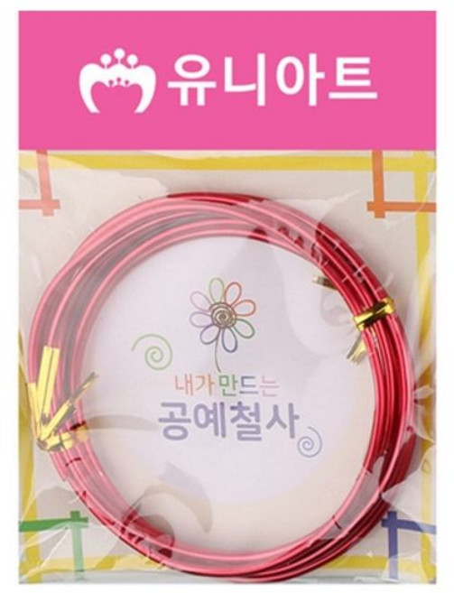 유니아트 내가 만드는 공예철사 3.0mm 23번 빨강 (1개) eso+612Fm