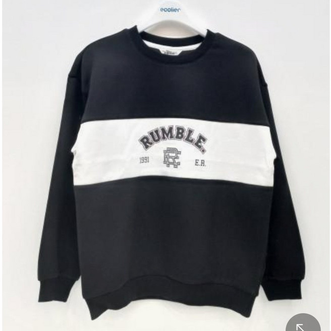 에꼴리에 [동아쇼핑]@10대룩 25년 봄 신상50% 맨투맨 빠른배송 신학기 선물 중학생 @완판예감!! 미리준비하자 실물공용 깔끔한 기본 데일리 25A0402 BK