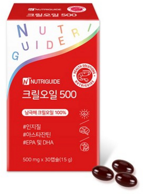 뉴트리가이드 크릴오일 500, 1개, 30정