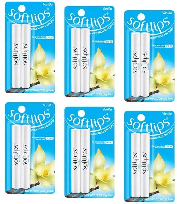 Softlips 립밤 프로텍턴트 바닐라 12개 세트 - 쿠팡