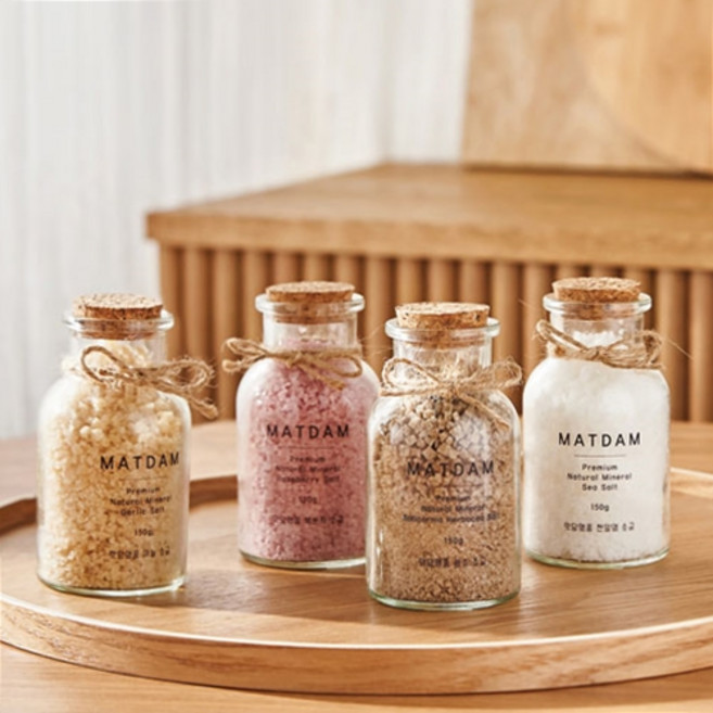 [소금답례품] 맛담 명품 코르크 프리미엄솔트 1P / 돌답례품 / 결혼답례품 / 칠순답례품, 복분자소금, 1개