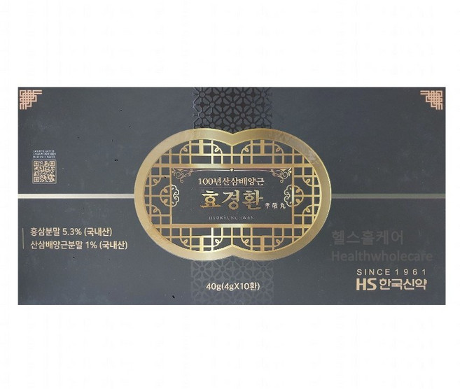 한국신약 한신 효경환 100년산삼배양근 벌꿀 복령 작약 감초 건지황 홍삼 산삼배양, 10개, 4g