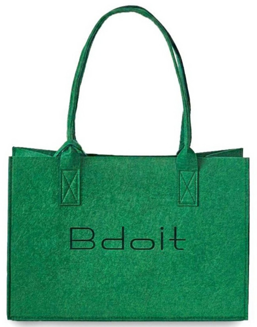 Bdoit 데일리백 답례품 선물 포장 가방 가벼운 부직포 펠트백, 1개, 그린