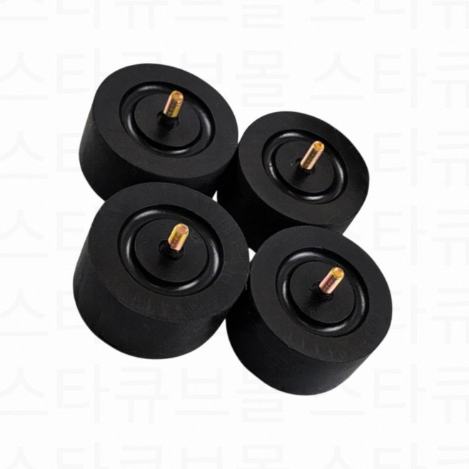 에어컨 실외기 받침대 진동 방지 거치대 방진 고무 실외기다리 지지대 4개 1세트, 원형, 1