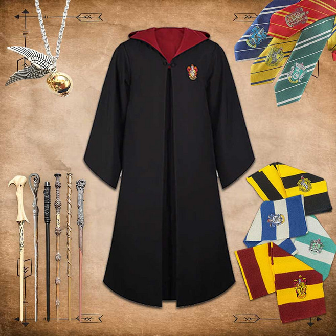 해리포터 5종세트 망토 교복 옷 코스튬 졸업 반티 [지팡이 고급형]