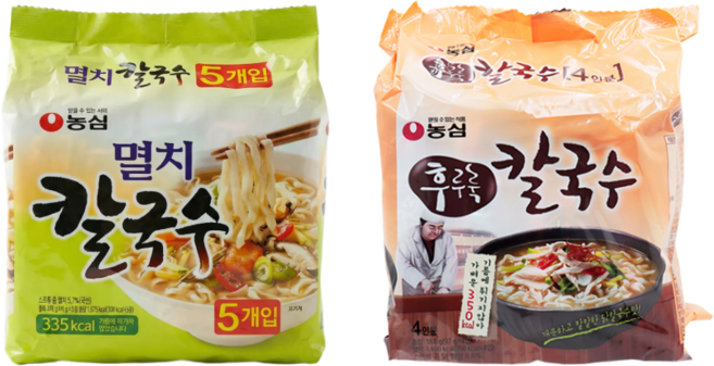 농심 건면 칼국수 반반 세트 (멸치칼국수5 + 후루룩칼국수4)