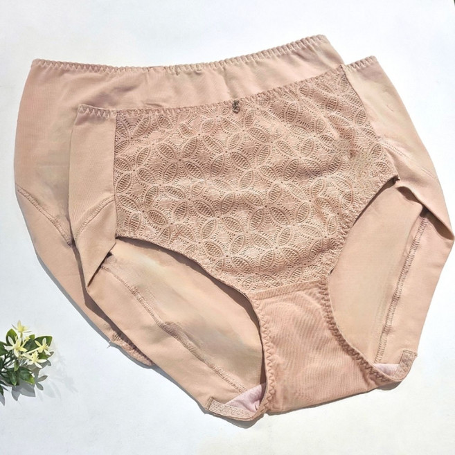 비비안(수비비안) 여성 면스판 밑위 높은 레이스 패턴 팬티 BP9645N