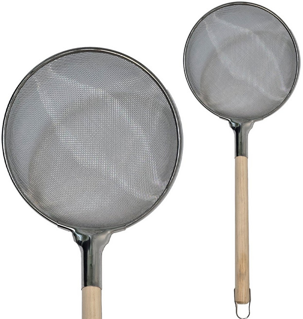 업소용 원목 튀김 뜰채 주방 건지기, 원목 5호, A망(촘촘한 망), 1개