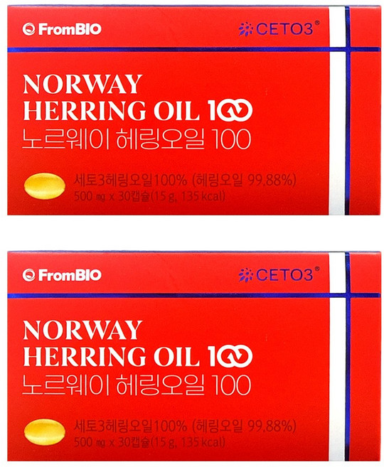 프롬바이오 노르웨이 헤링오일 100 북유럽 오메가11 세토3, 2개, 30정