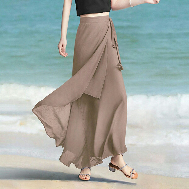 지고다그 여성 롱 랩 스커트 여름 캐주얼 바지 스커트 ZXC41599