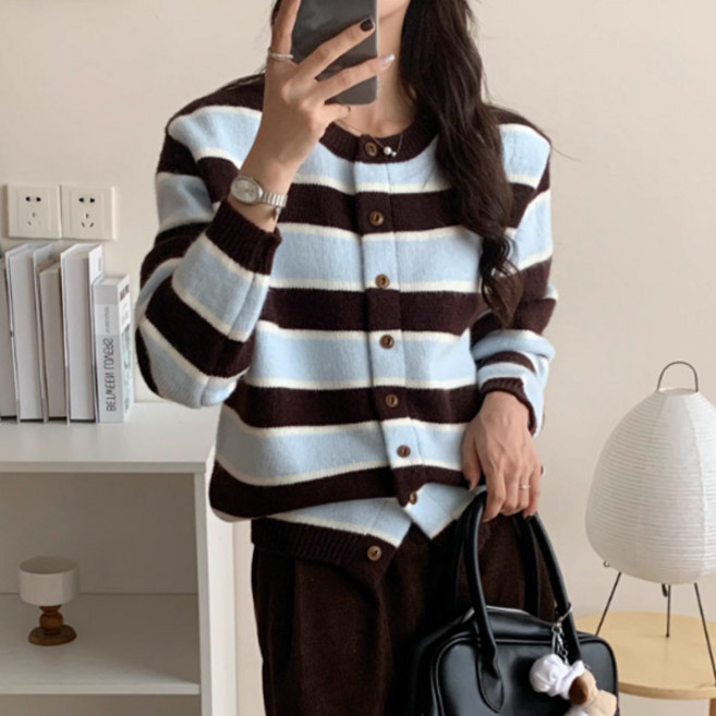 마이쏭 여성 봄니트 마들렌단가라니트가디건