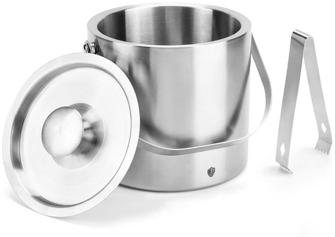 얀뮬러 이중 스텐 양주얼음통 집게포함, 1개