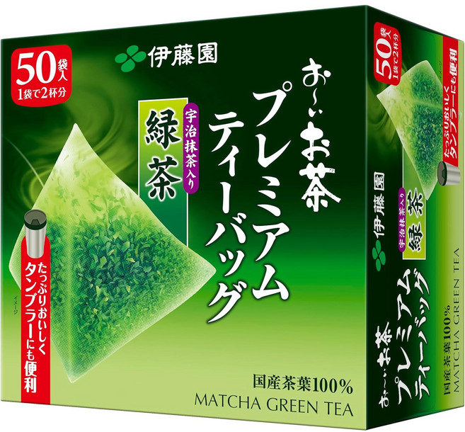 이토엔 오이오차 녹차 우지 말차 티백 1.8g 50개입 x2박스 ITOEN, 2개
