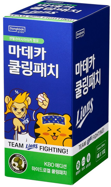 동국제약 마데카 쿨링패치 KBO에디션 4매*10개입 열냉각시트패치 아이스쿨패치 쿨시트 쿨링패치 야구장필수템, 1개, 10개입