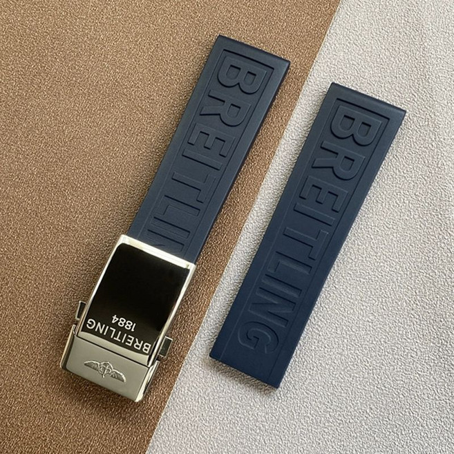 팔뚝 심박 센서 자전거 심박계 심박수 모니터 심박센서, 접이식 로열블루 글로시 실버 버클 포함, 폭 22mm