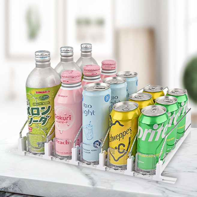 냉장고 캔음료 정렬 디스펜서 트레이 정리랙 3열, 일반 냉장고(38cm) / 3라인