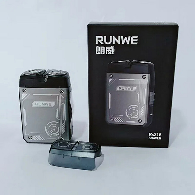RUNWE Rs316 電動刮鬍刀, 1個, 賽博機甲風剃鬚刀, N/A