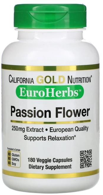 캘리포니아 골드 뉴트리션 패션 플라워 250mg 180정 시계꽃 플라보노이드 효능 효과, 기본, 1개 - 쿠팡