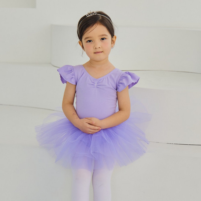 베베샤 여아 프릴튜튜 일체형 발레복