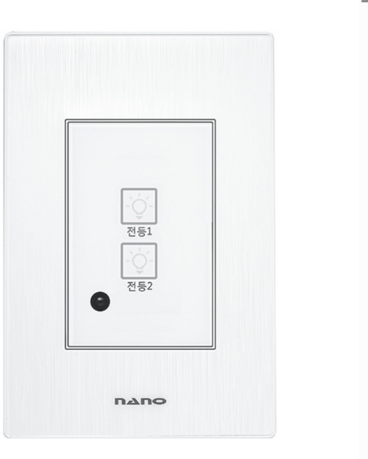 국산 (주) 나노 무선 터치 아트2 스마트 전자식 스위치 2구 화이트(리모컨 별도구매)