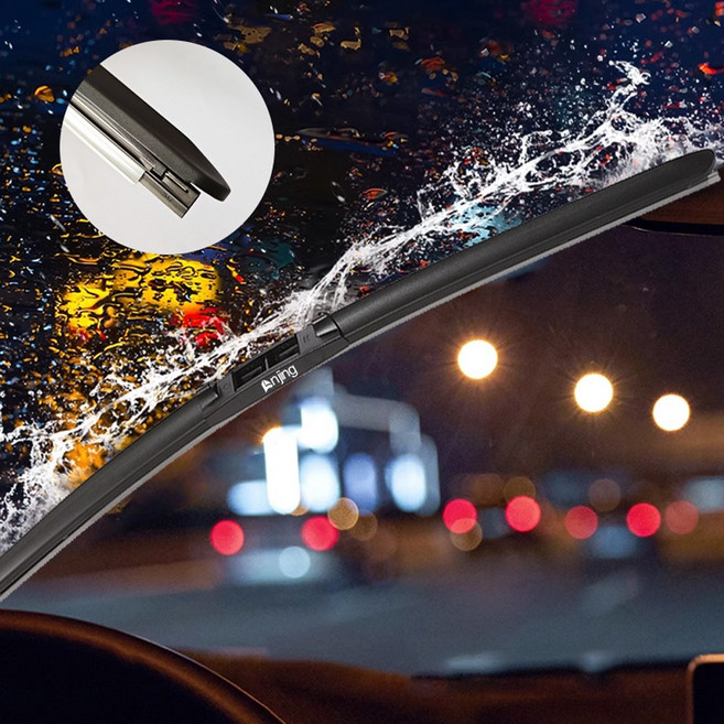 창닦기 푸조 408 SUV 2022 LNJING 노란색 와이퍼 블레이드, 01 Left-Hand Drive, 01 Peugeot 408, 02 Black