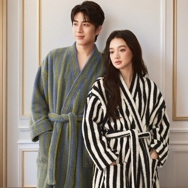 남녀공용 극세사 샤워가운 홈웨어 로브 샤워가운 고급 호텔 골프 목욕가운