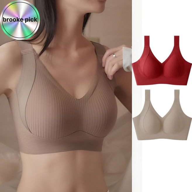[브룩픽] 미니마이저브라 가슴작아 보이는 처짐방지 심리스 브라 4XL까지 2SET/4SET