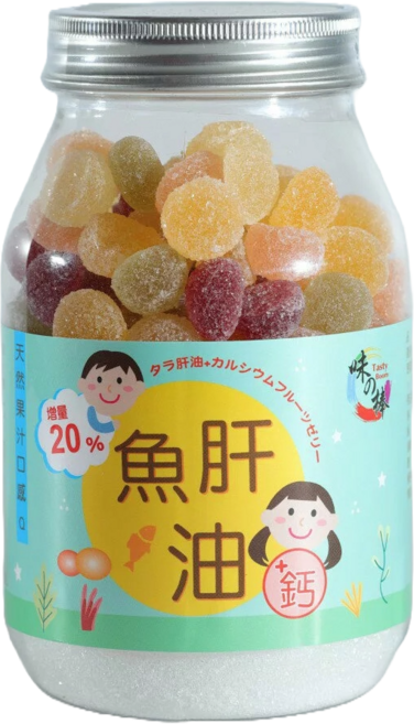 Tasty Boom 魚肝油軟糖，天然果汁，促進咀嚼能力，寶寶健康零食, 275g, 1個, 綜合