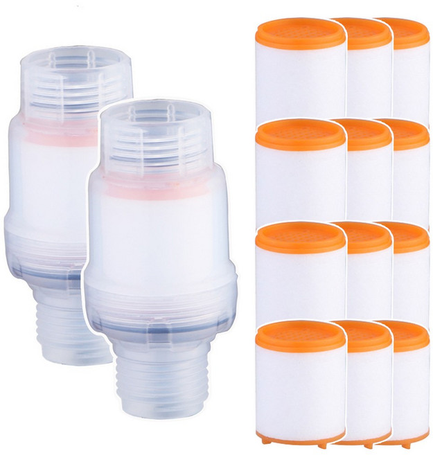 3S리빙 다용도 수도꼭지 녹물제거 정수 필터 세트, 투명, 2개