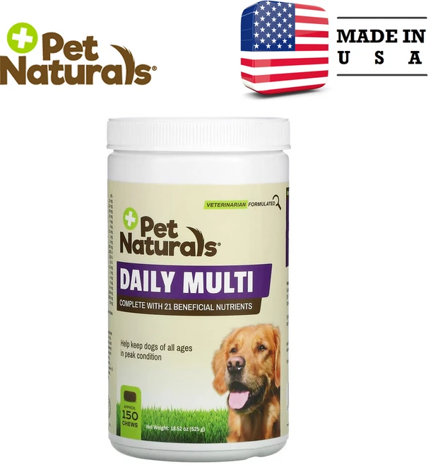 Pet Naturals 데일리 멀티 반려견 전용 츄 150개 525g(18.52oz), 1개 - 쿠팡
