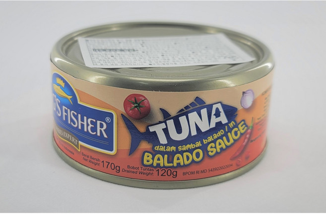 킹스피셔 튜나 달람 살발발라도 170g 1개 King 's fisher tuna dalam sambal balado 170g 1ea