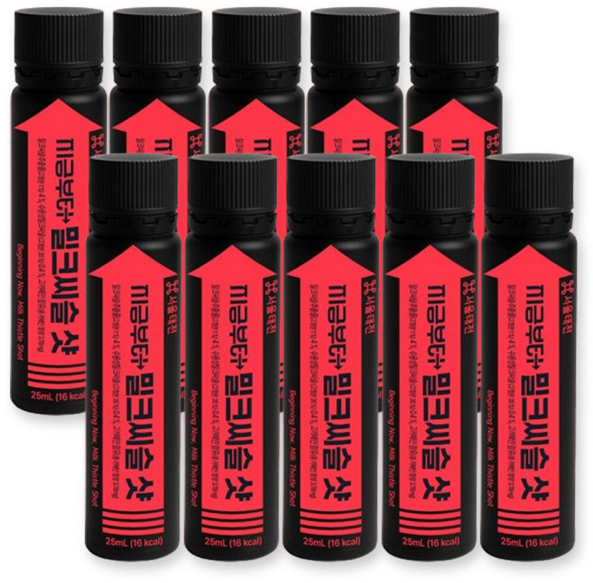 지금부터 밀크씨슬 샷 액상 간편 타우린 고카페인 음료, 10개, 25ml