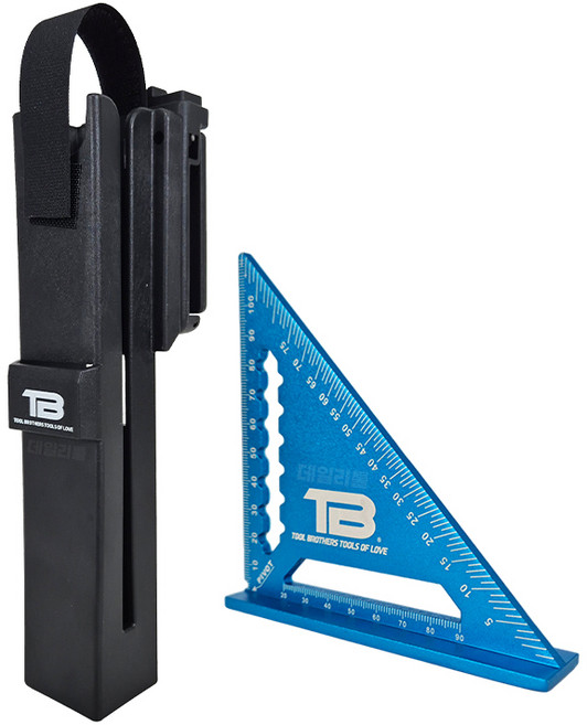 TB 115mm 알루미늄 삼각자 벨트홀더 세트 경량 골조 스피드 스퀘어, 1개