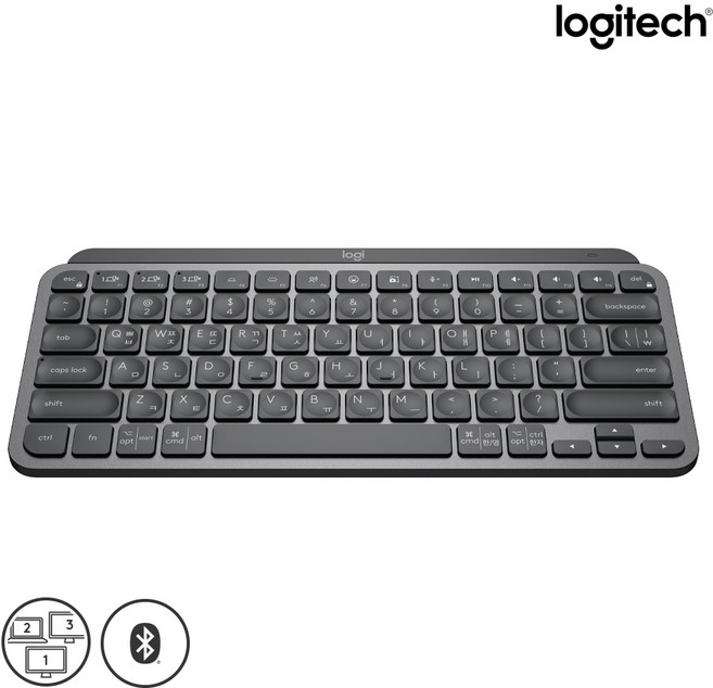 로지텍 MX KEYS MINI 블루투스 무선 텐키리스 키보드, 그래파이트, YR0084