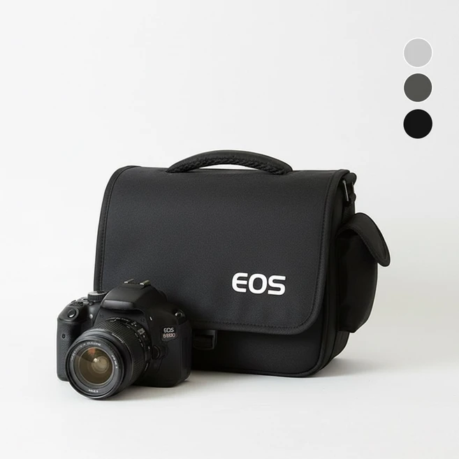 감성스터프 EOS 캐논 DSLR 기본 스트랩 카메라가방, 1개, 블랙/소 - 쿠팡