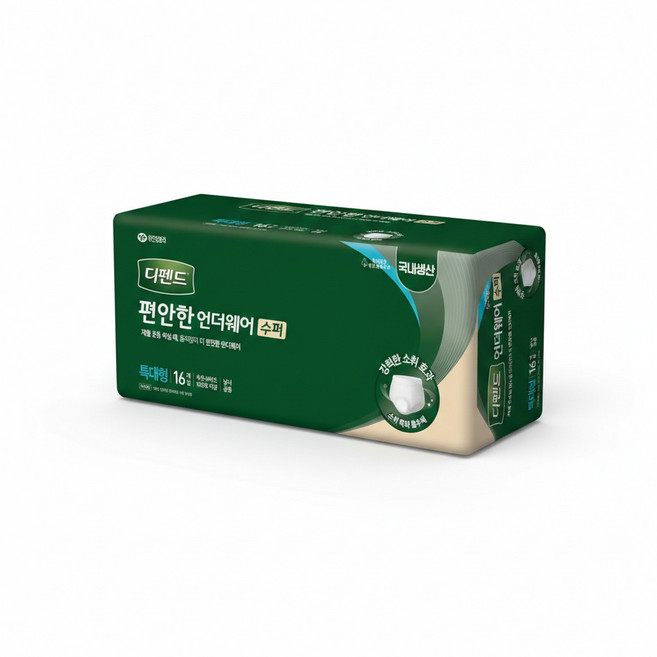 디펜드 편안한 언더웨어 수퍼 특대형 64매 (16x4) 팬티기저귀 어르신 남여공용 99%냄새억제효과, 1개